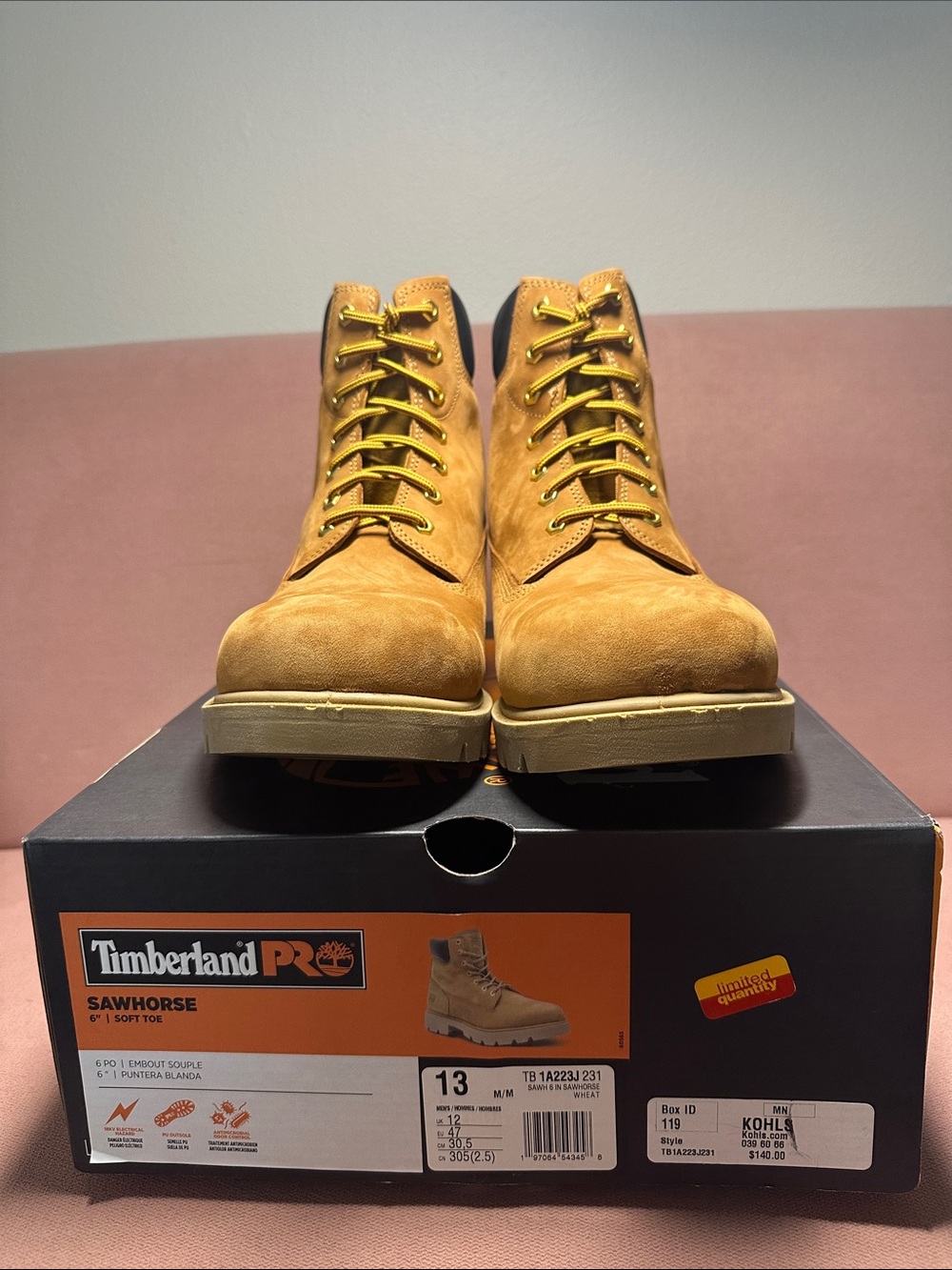 Timberland Wheat Suede Men’s Work Boots